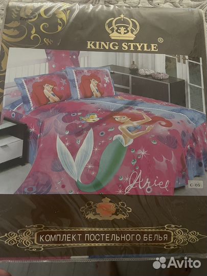 Белье постельное для девочки новый 1,5 сп