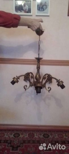 Люстра потолочная бронза винтаж