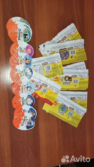 Вкладыши от киндер игрушек 50+ шт