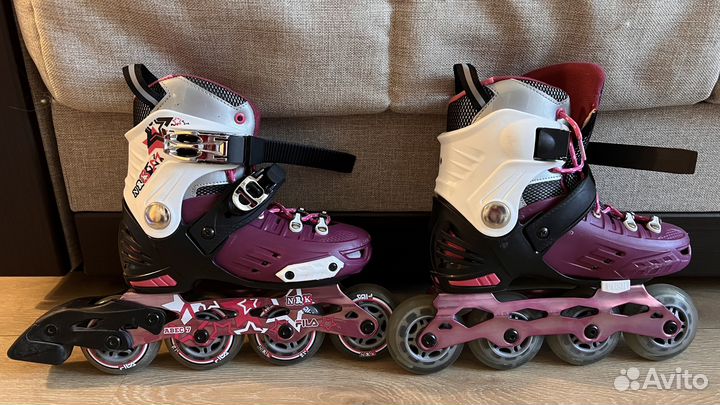 Роликовые раздвижные коньки fila 33-37 размер