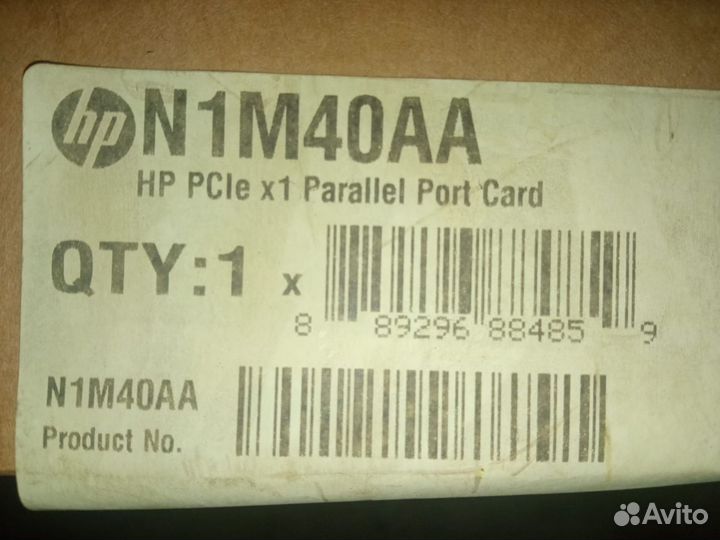 Hp pcie x1 parallel port card n1m40aa