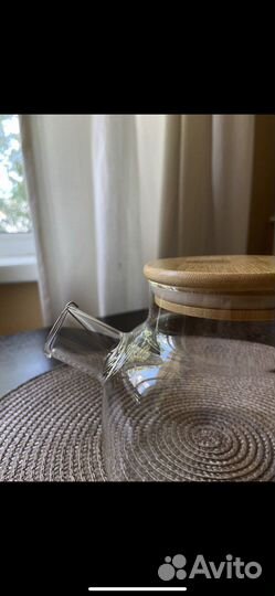 Стеклянный заварочный чайник 1 литр