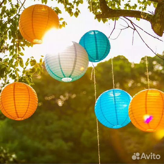 Люстра-шар из рисовой бумаги