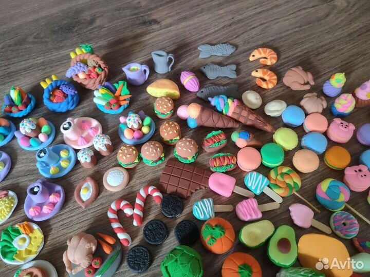 Еда для кукол из воздушного пластилина