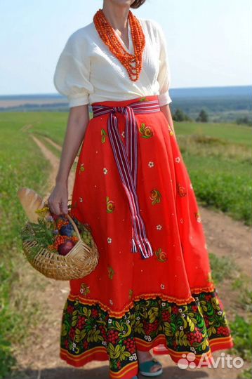 Юбка в народном стиле