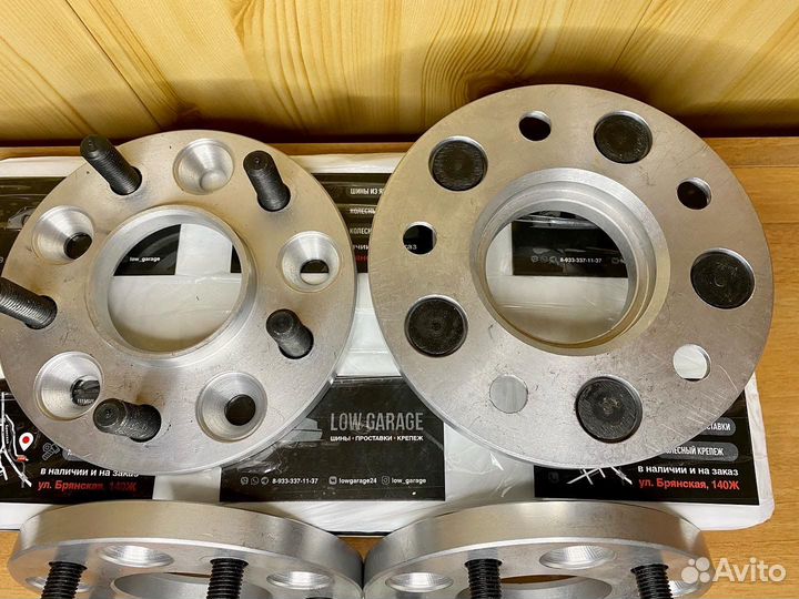 Проставки 5х112 15мм цо66.6 12*1.5 + шпильки