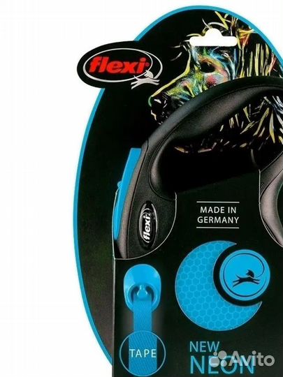 Поводок-рулетка Flexi Neon S, 5м (до 15кг)