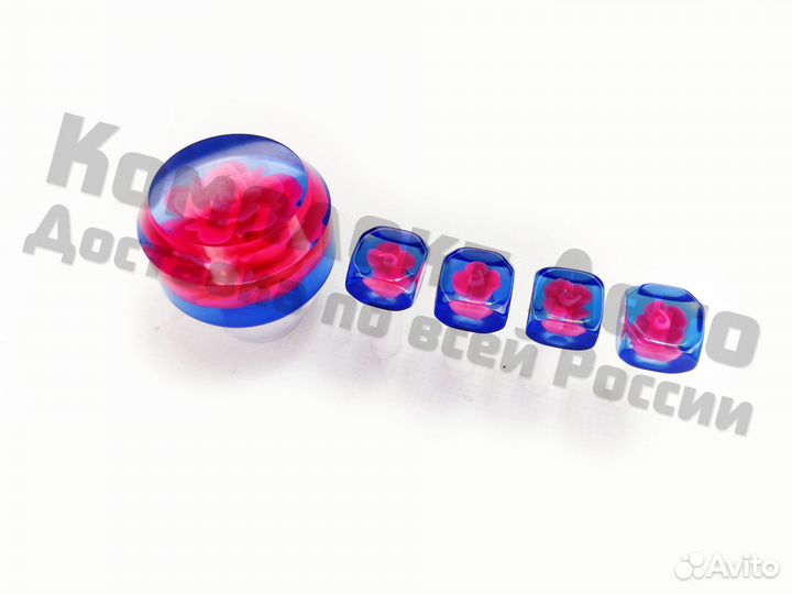 Ручка кпп розочка + кнопки дверей Ваз Красная