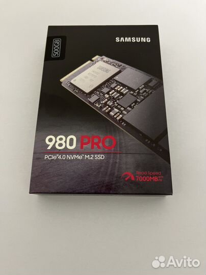 Новый SSD Samsung ssd 980 pro 500gb
