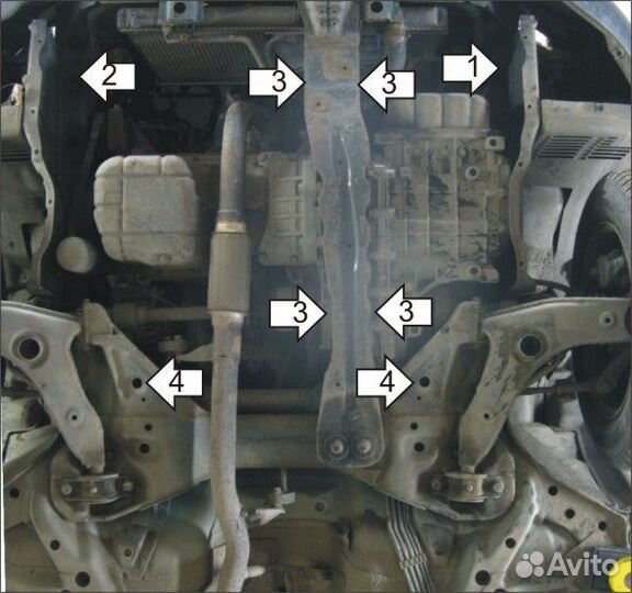 Защита двигателя, кпп Mitsubishi Carisma 1995-2006