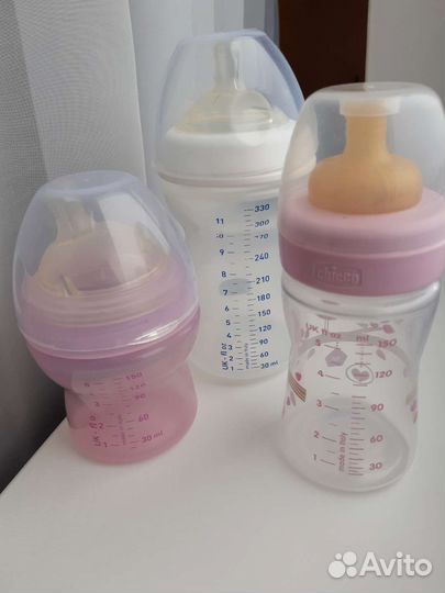 Бутылочки для кормления chicco б/у