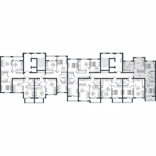 3-к. квартира, 72,2 м², 13/17 эт.