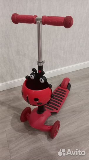 Самокат детский Scooter 3 в 1 с ручкой и сиденьем