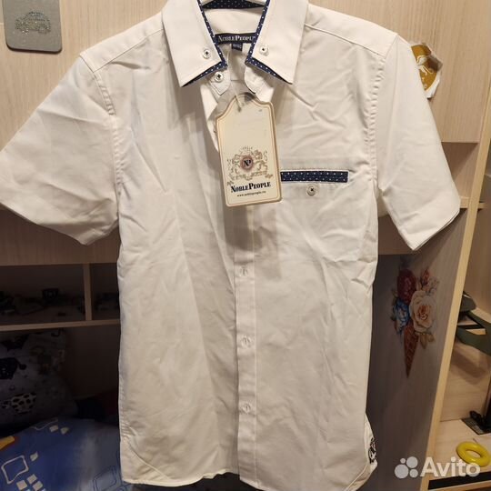 Рубашка для мальчика 140 Noble people новая