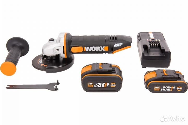 Аккумуляторная угловая шлифмашина worx WX803