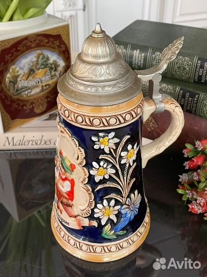 Кружка пивная King Brand, Германия с крышкой