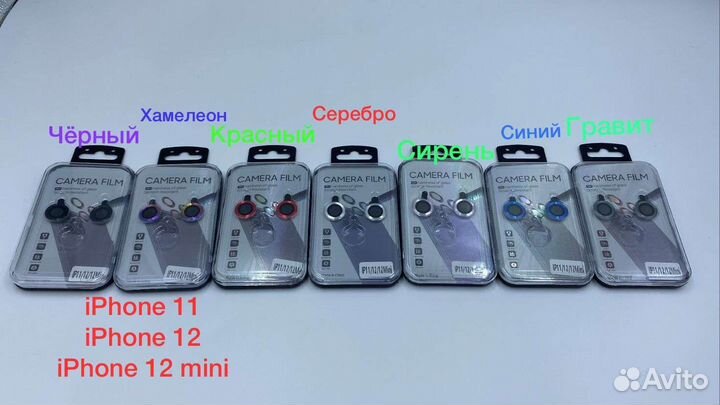 Защитное стекло на камеру iPhone 11 12 13 14версия