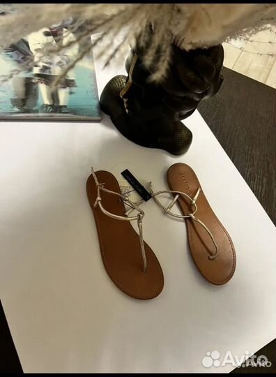 Сандалии mango 37 натуральная кожа