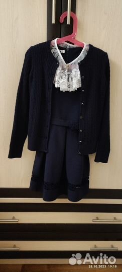 Школьный сарафан и воротник на девочку 122