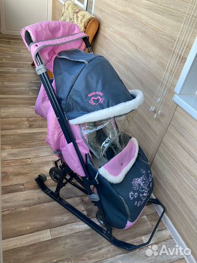 Детские санки коляска