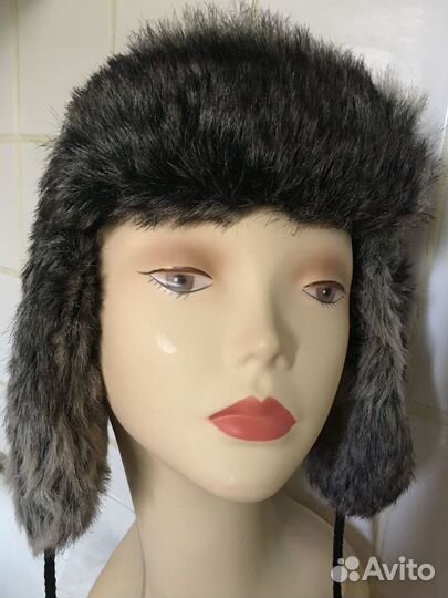 Шапка ушанка меховая экомех искусственный