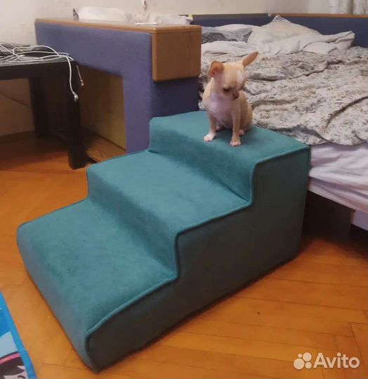 Лестница для животных ткань из велюра люкс