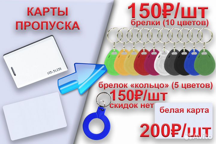 Ключ домофона (в т.ч. дом.RU), пропуск, шлагбаум