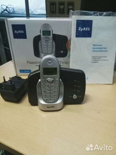Радиотелефон цифровой Dect+Ip Zyxel P-2300 нов акк