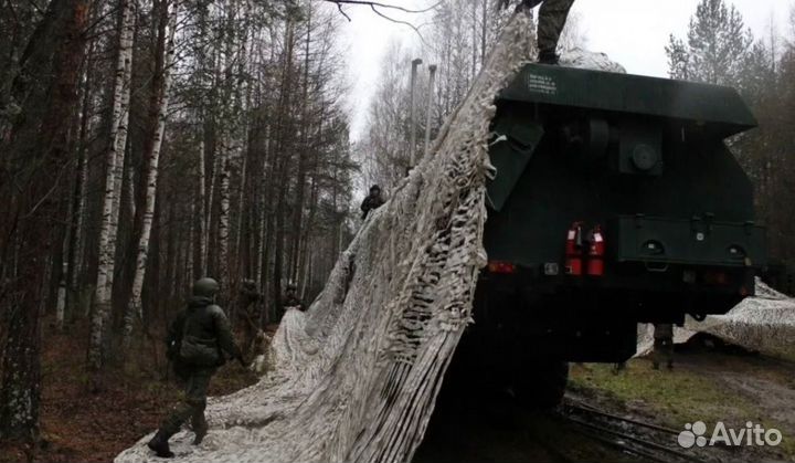 Маскировочная сеть (комплект) мкт-2С (снег) 12*18м