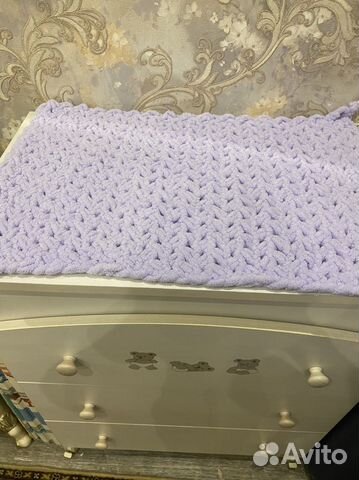 Плед детский вязаный ручная работа