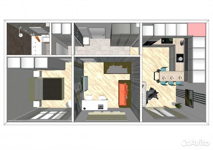 Выполняю чертежи интерьеров