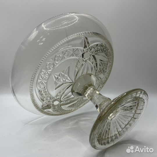 Старинная ваза конфетница на ножке (Сзр)