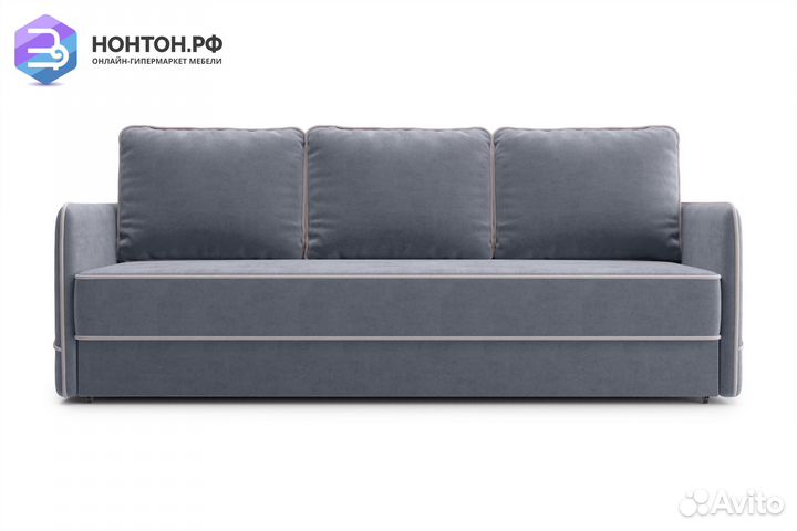 Диван еврокнижка Энерджи 3-х местный темно-серый