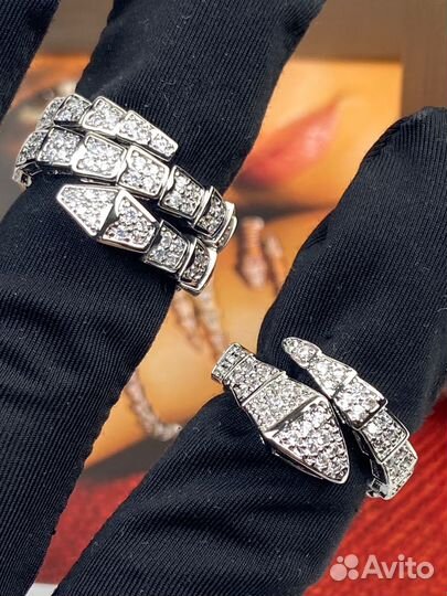Кольцо змея Bvlgari lux тренд 2025