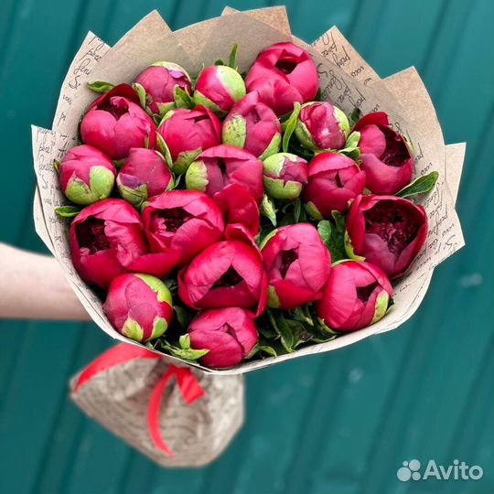 Пионы букет / цветы пионы / букет из пионы