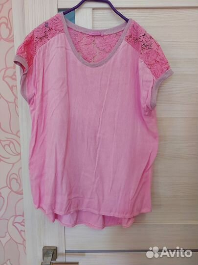 Шикарные цветные джинсы и блузка 52 размера