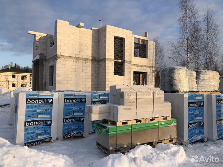 Газобетонный блок стеновой Bonolit 625x250x300 мм