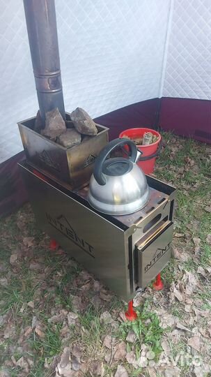 Мобильная баня палатка бу с печкой