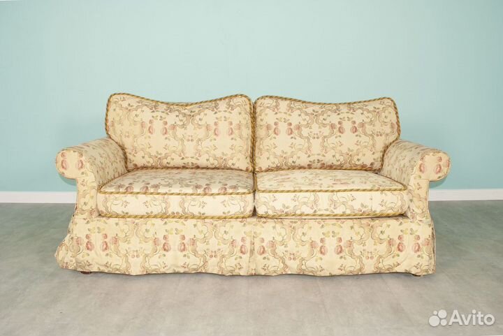 Диван итальянский 180х85х75 см, жёлтый