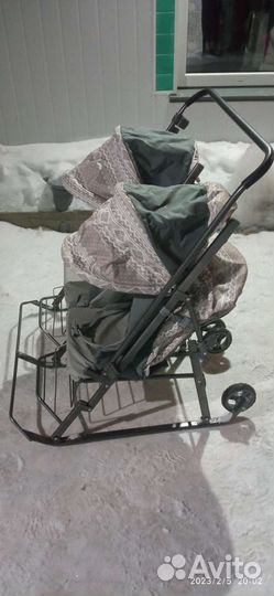 Детские санки с колесами