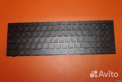 Клавиатура для ноутбука Asus N56 красн подсветкой