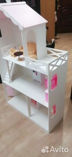 Кукольный домик для барби с мебелью