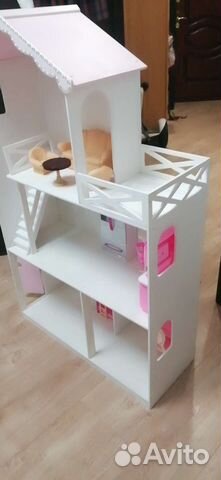 Кукольный домик для барби с мебелью