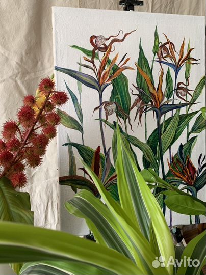 Картина Тропические Растения интерьер