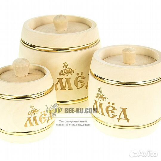 Бочонок медовый из липы Пасечник 0.5 кг