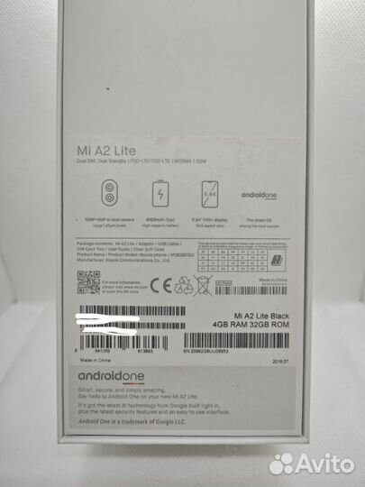 Xiaomi Mi A2 Lite Android One, 4/32 ГБ