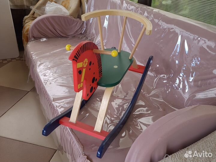 Лошадка качалка деревянная