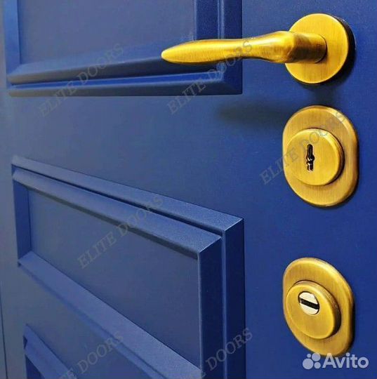 Синяя парадная дверь премиум класса ED-351