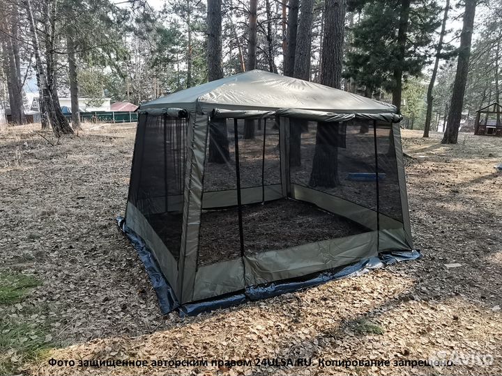 Шатер 320х320х245 см Беседка хаки NEW 2023 тент