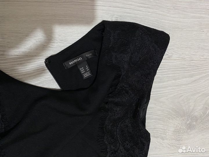 Черное платье от Mango S 42 кружево камбоджа